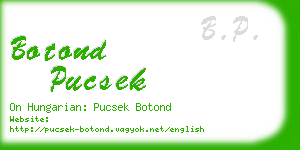 botond pucsek business card